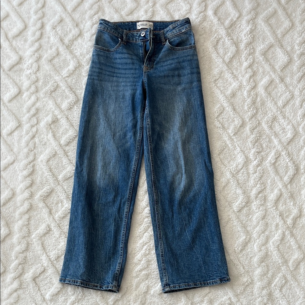Abercrombie Kids Light Blue Wide Leg Jeans